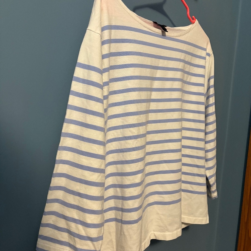 3/4 length striped top